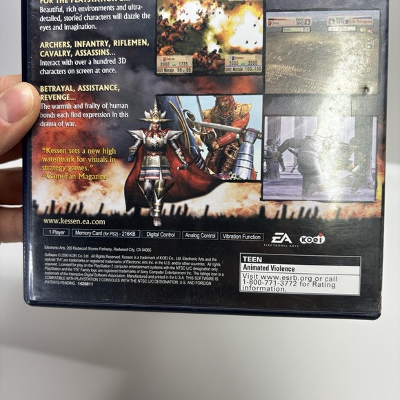 Kessen (Sony PlayStation 2, 2000) PS2 - Complete CIB - TESTED & Working ! - Picture 4 of 11
